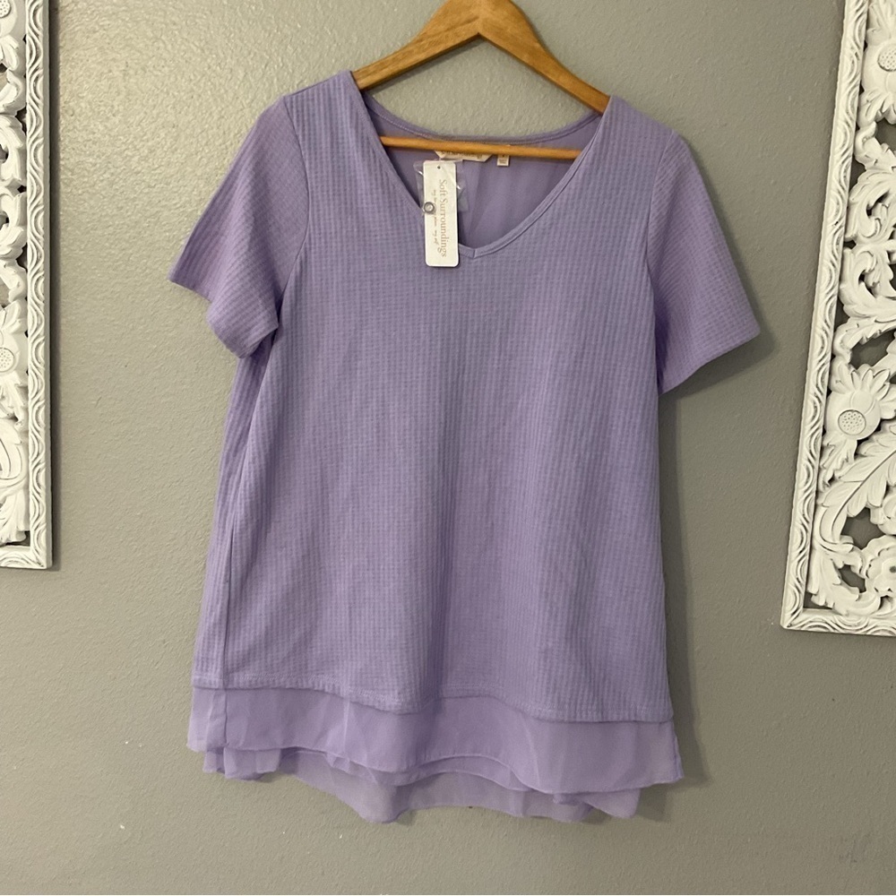 Soft surroundings sandpiper heirloom lilac color new size Small T83